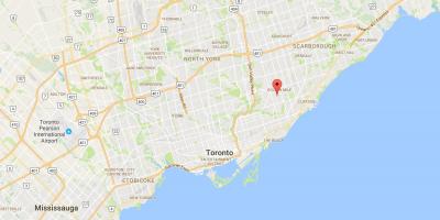 Mapa de Clairlea districte de Toronto