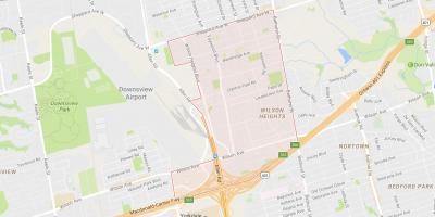 Mapa de Clanton Parc barri de Toronto