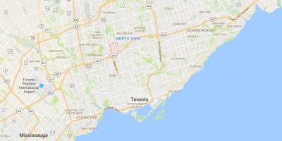 Mapa de Clanton Parc del districte de Toronto