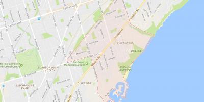 Mapa de Cliffcrest barri de Toronto