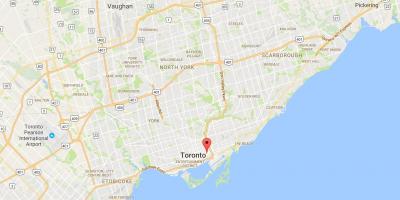 Mapa de Corktown districte de Toronto