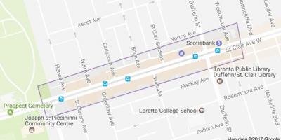 Mapa de Corso Italia Toronto