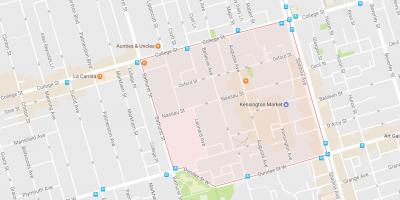 Mapa de Kensington Mercat barri de Toronto