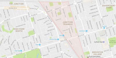 Mapa de Confluència Triangle barri de Toronto