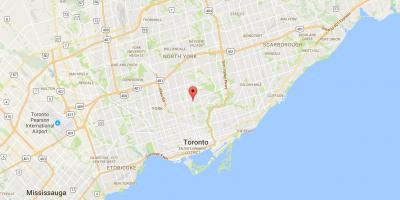 Mapa de Davisville Poble districte de Toronto