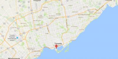 Mapa del districte de les Illes de Toronto districte de Toronto