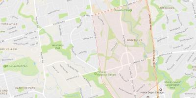 Mapa de Don Mills barri de Toronto