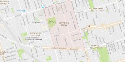 Mapa de Dufferin Grove barri de Toronto
