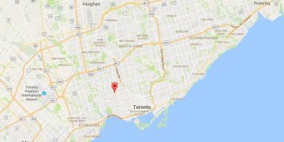Mapa de Earlscourt districte de Toronto