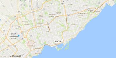 Mapa de Eatonville districte de Toronto