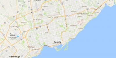 Mapa de Eglinton Est districte de Toronto