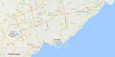 Mapa de La Cacauet districte de Toronto