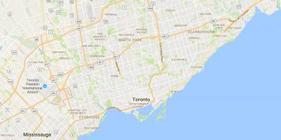 Mapa de Eringate districte de Toronto
