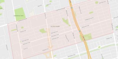 Mapa de Glen Park al barri de Toronto