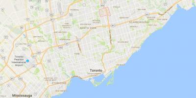 Mapa de Hillcrest Poble districte de Toronto