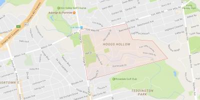 Mapa de Hoggs Buit barri de Toronto