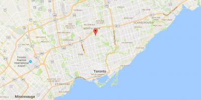 Mapa de Hoggs Buit del districte de Toronto