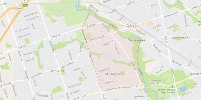 Mapa de Humber Altures – Westmount barri de Toronto
