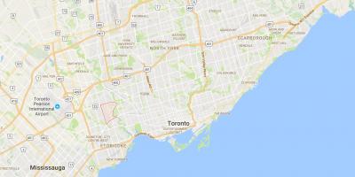 Mapa de Humber Vall Poble districte de Toronto