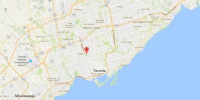 Mapa de Humewood–Cedarvale districte de Toronto