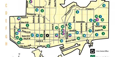 Mapa d'instal·lacions recreació de Toronto