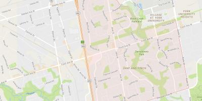 Mapa de Jane i Finch barri de Toronto