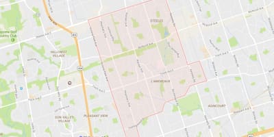 Mapa de L''Amoreaux barri de Toronto