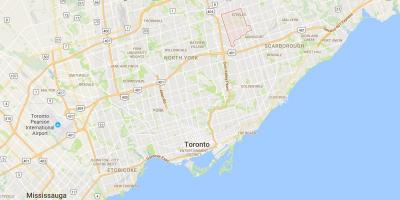 Mapa de L''Amoreaux districte de Toronto