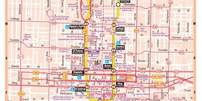 Mapa de l'estació de Metro del centre de Toronto