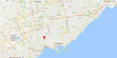 Mapa de La Cruïlla entre el districte de Toronto