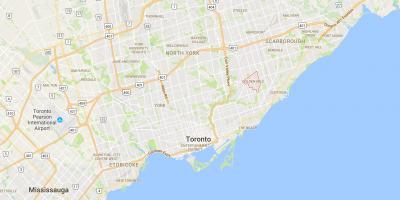 Mapa de la Milla d'Or de districte de Toronto