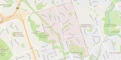 Mapa de la Princesa Jardins de barri de Toronto