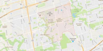 Mapa de la Universitat de York Altures barri de Toronto