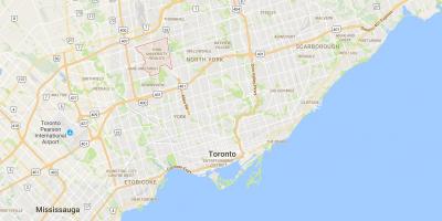 Mapa de la Universitat de York Altures districte de Toronto