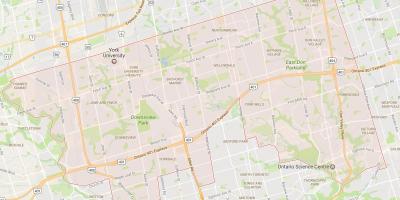 Mapa de la zona Alta de Toronto barri de Toronto