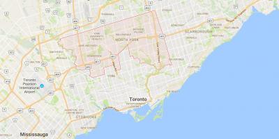 Mapa de la zona Alta de Toronto districte de Toronto