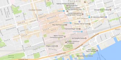 Mapa de La zona d'Oci del barri de Toronto