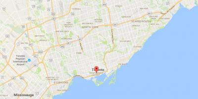 Mapa de La zona d'Oci del districte de Toronto
