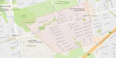 Mapa de Lansing barri de Toronto