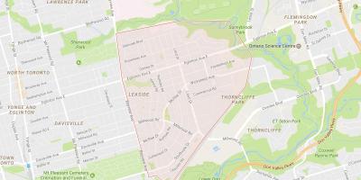 Mapa de Leaside barri de Toronto