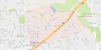 Mapa de les Armadures Altures barri de Toronto