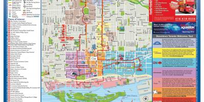 Mapa dels llocs d'interès de Toronto