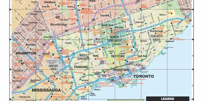 Mapa de major àrea de Toronto