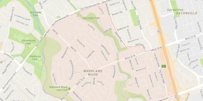Mapa de Markland Fusta barri de Toronto