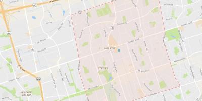 Mapa de Milliken barri de Toronto