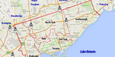 Mapa de municipis de Toronto