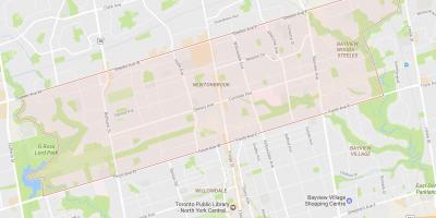 Mapa de Newtonbrook barri de Toronto