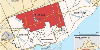 Mapa de North York de Toronto
