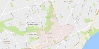Mapa de Oakridge barri de Toronto