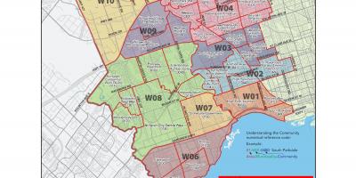 Mapa de l'oest de Toronto